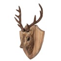Clayre & Eef Image de décoration Cerf 21x14x36 cm Marron Bois