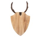 Clayre & Eef Image de décoration Cerf 21x14x36 cm Marron Bois