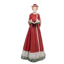 Clayre & Eef Kerstdecoratie Beeld Kerstgroep 13x12x40 cm Rood Kunststof