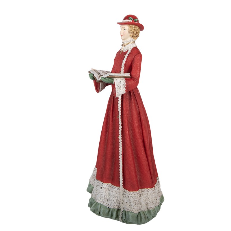 Clayre & Eef Kerstdecoratie Beeld Kerstgroep 13x12x40 cm Rood Kunststof