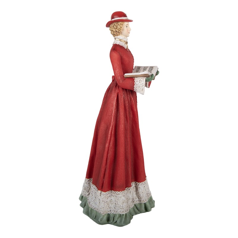 Clayre & Eef Kerstdecoratie Beeld Kerstgroep 13x12x40 cm Rood Kunststof