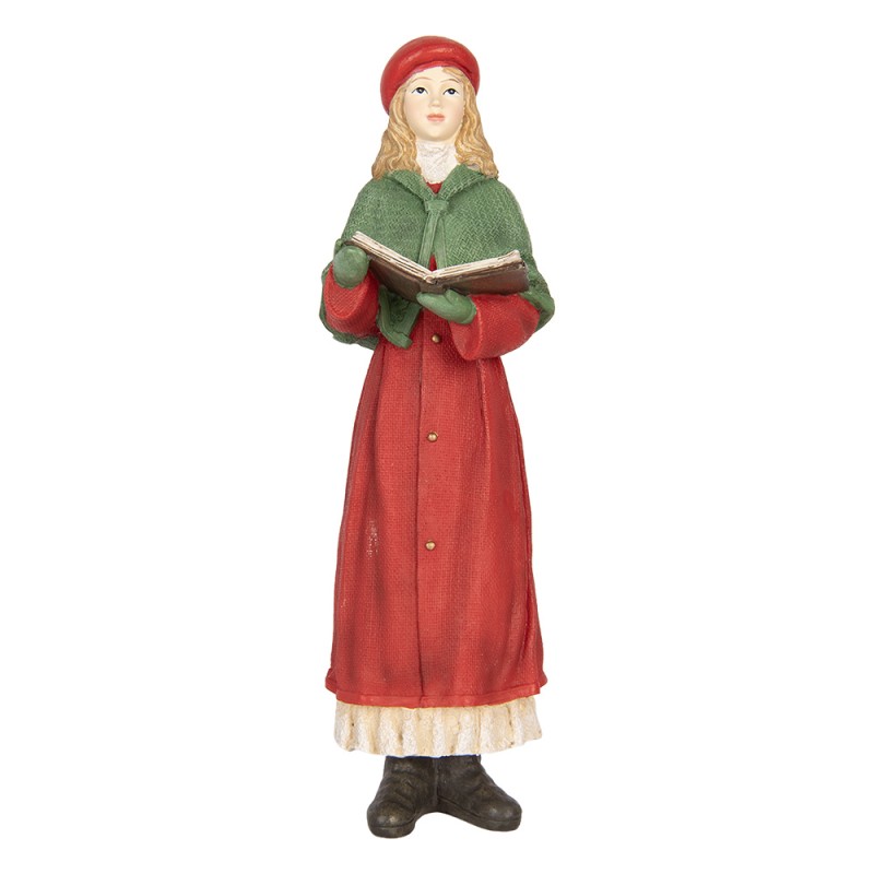 Clayre & Eef Kerstdecoratie Beeld Kerstgroep 13x12x40 cm Rood Kunststof