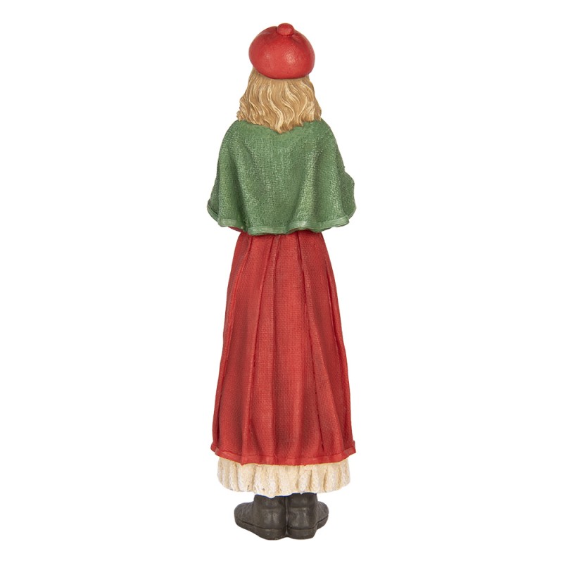 Clayre & Eef Kerstdecoratie Beeld Kerstgroep 13x12x40 cm Rood Kunststof