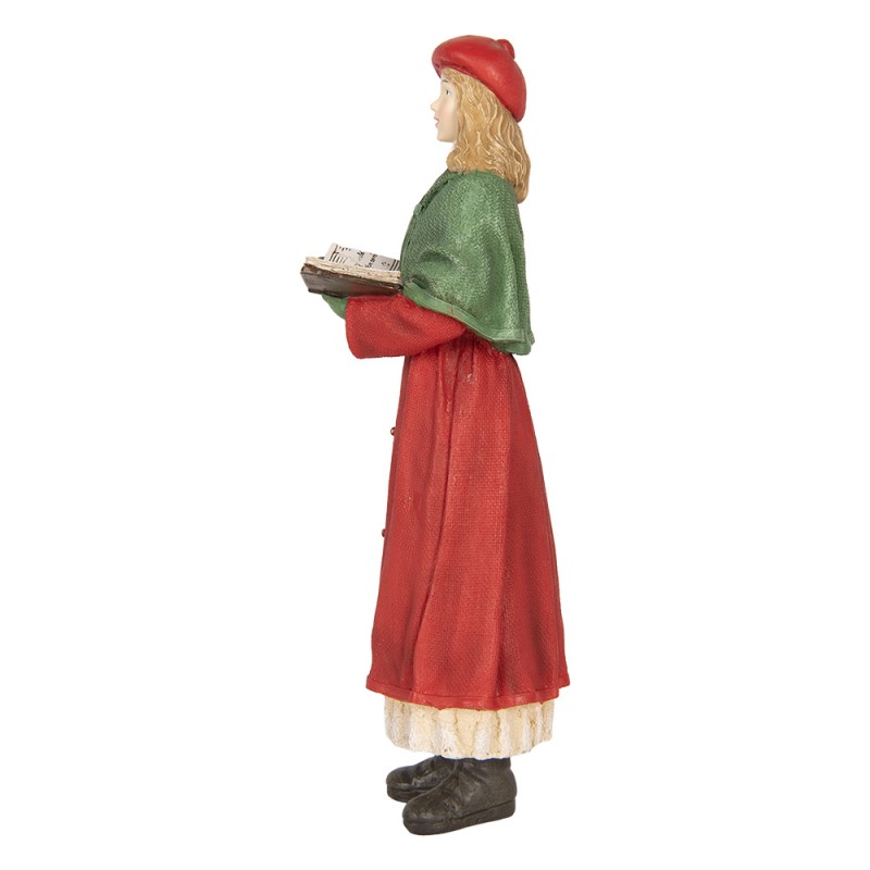 Clayre & Eef Kerstdecoratie Beeld Kerstgroep 13x12x40 cm Rood Kunststof