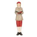 Clayre & Eef Kerstdecoratie Beeld Kerstgroep 13x12x40 cm Rood Kunststof