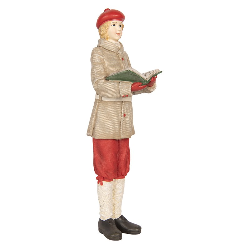 Clayre & Eef Kerstdecoratie Beeld Kerstgroep 13x12x40 cm Rood Kunststof