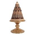 Clayre & Eef Decorative Figurine Cake Ø 24x45 cm Brown Plastic