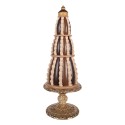 Clayre & Eef Decorative Figurine Cake Ø 21x56 cm Brown Plastic