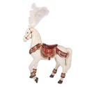 Clayre & Eef Statuetta decorativa Cavallo 35x12x56 cm Bianco Plastica