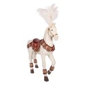 Clayre & Eef Statuetta decorativa Cavallo 35x12x56 cm Bianco Plastica