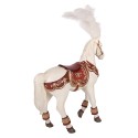 Clayre & Eef Statuetta decorativa Cavallo 35x12x56 cm Bianco Plastica