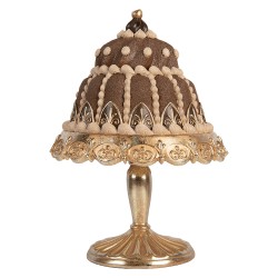 Clayre & Eef Decorative Figurine Cake Ø 26x36 cm Brown Plastic