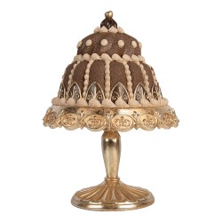 Clayre & Eef Decorative Figurine Cake Ø 26x36 cm Brown Plastic
