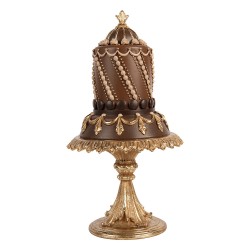 Clayre & Eef Decorative Figurine Cake Ø 18x33 cm Brown Plastic