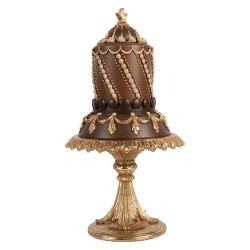 Clayre & Eef Decorative Figurine Cake Ø 18x33 cm Brown Plastic