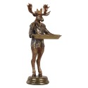 Clayre & Eef Statuetta decorativa Cervo 16x15x36 cm Marrone Plastica
