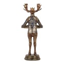 Clayre & Eef Statuetta decorativa Cervo 16x15x36 cm Marrone Plastica