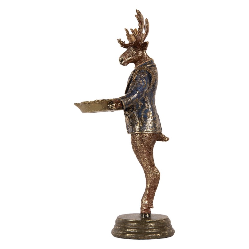 Clayre & Eef Statuetta decorativa Cervo 16x15x36 cm Marrone Plastica
