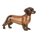 Clayre & Eef Statuetta decorativa Cane 40x11x24 cm Marrone Plastica