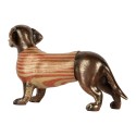 Clayre & Eef Statuetta decorativa Cane 40x11x24 cm Marrone Plastica