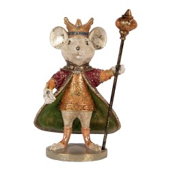 Clayre & Eef Decorative Figurine Mouse 18x12x25 cm White Plastic