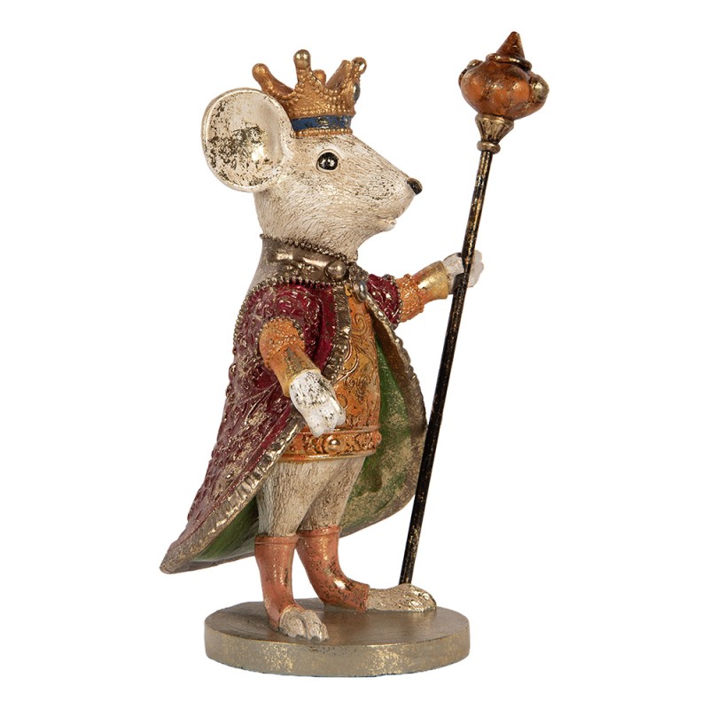 Clayre & Eef Decorative Figurine Mouse 18x12x25 cm White Plastic