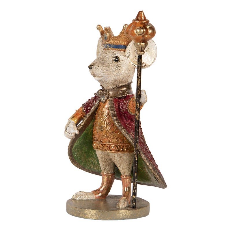 Clayre & Eef Decorative Figurine Mouse 18x12x25 cm White Plastic
