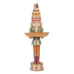 Clayre & Eef Décoration de Noël Image Casse-noisette 15x15x41 cm Marron Plastique