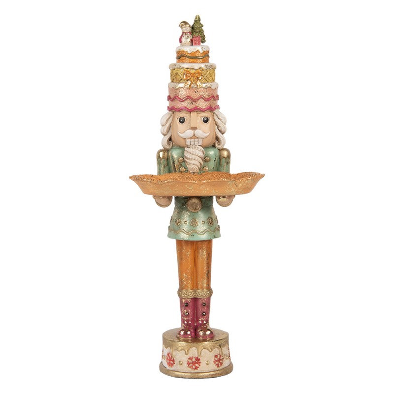 Clayre & Eef Décoration de Noël Image Casse-noisette 15x15x41 cm Marron Plastique