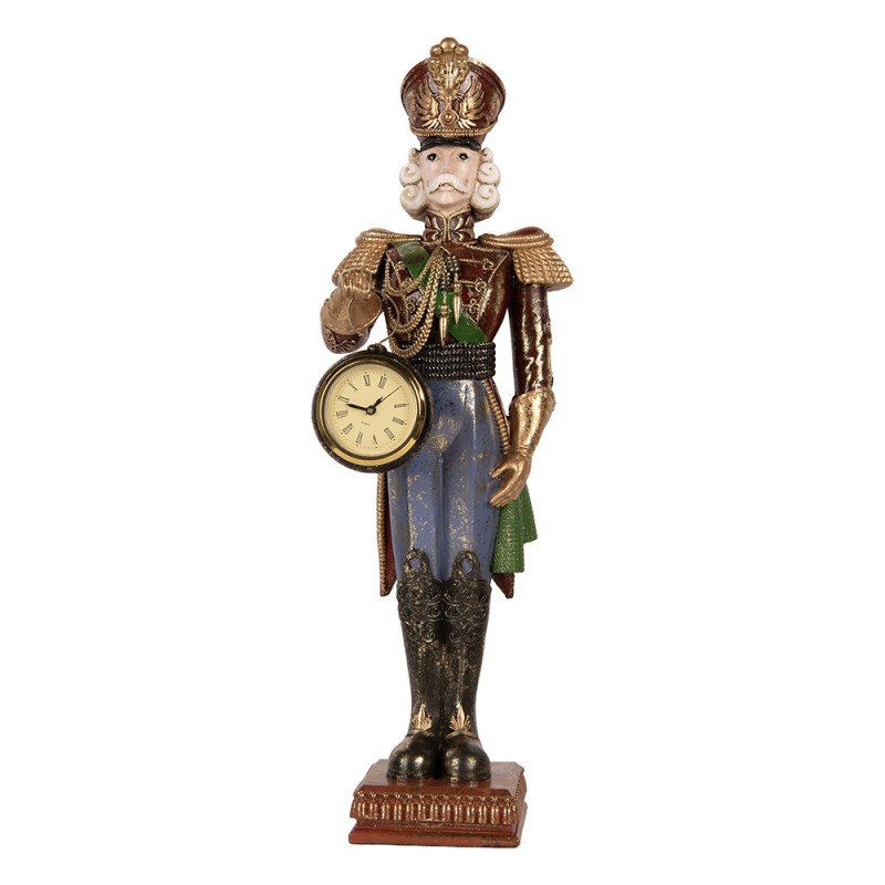Clayre & Eef Weihnachtsdekorationsfigur Nussknacker 15x11x45 cm Rot Kunststoff