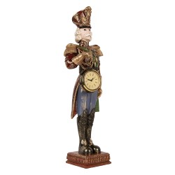 Clayre & Eef Weihnachtsdekorationsfigur Nussknacker 15x11x45 cm Rot Kunststoff