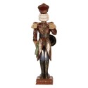 Clayre & Eef Weihnachtsdekorationsfigur Nussknacker 15x11x45 cm Rot Kunststoff