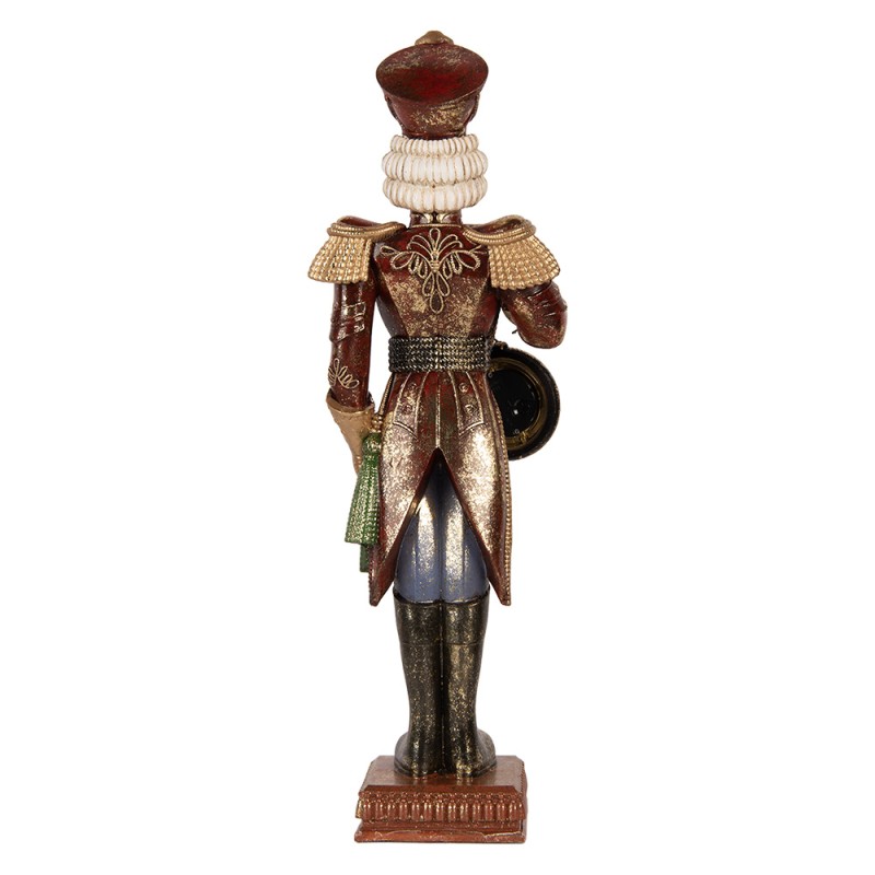 Clayre & Eef Weihnachtsdekorationsfigur Nussknacker 15x11x45 cm Rot Kunststoff