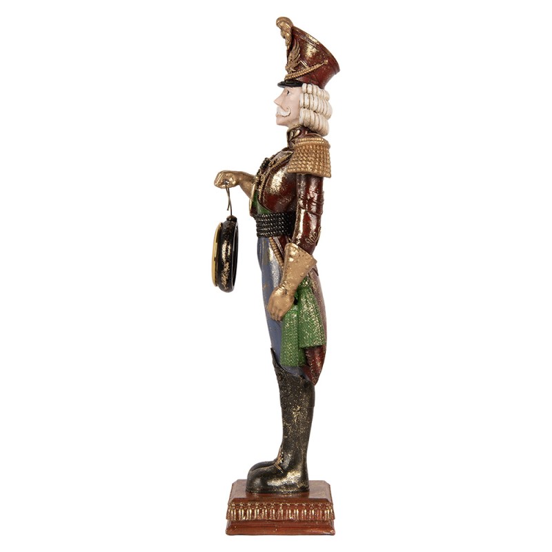 Clayre & Eef Weihnachtsdekorationsfigur Nussknacker 15x11x45 cm Rot Kunststoff