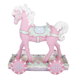 Clayre & Eef Decorative Figurine Horse 35x16x38 cm Pink Plastic