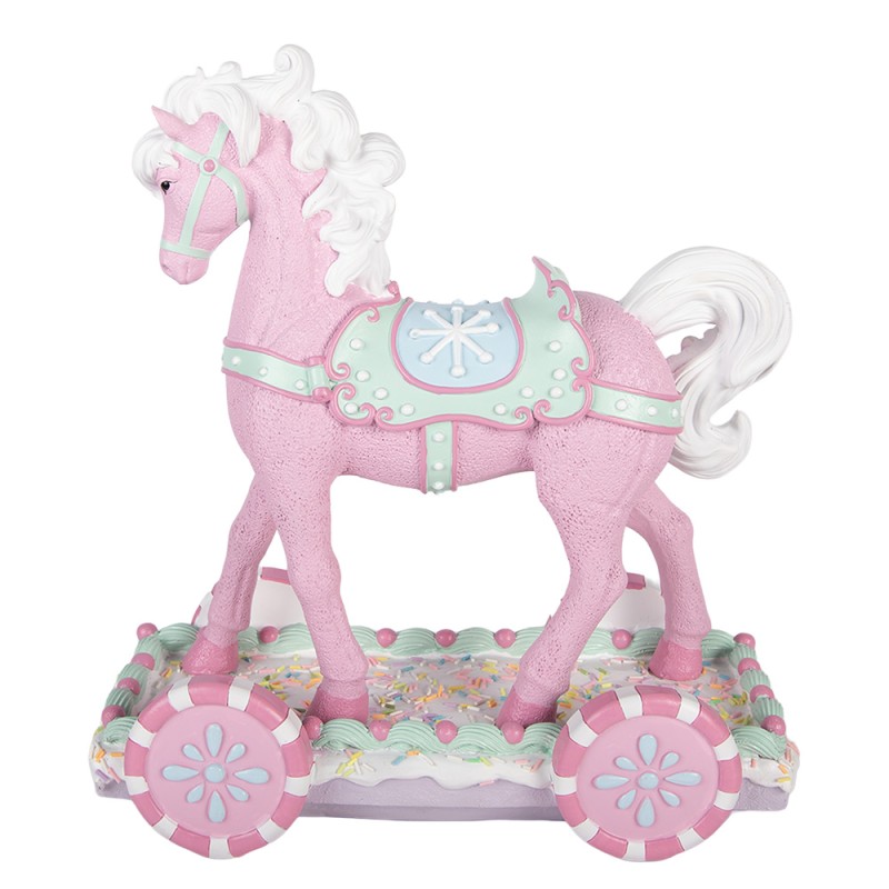 Clayre & Eef Decorative Figurine Horse 35x16x38 cm Pink Plastic