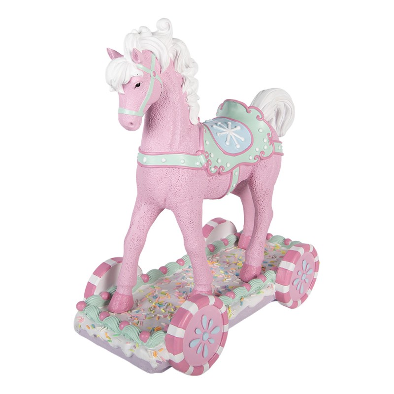Clayre & Eef Decorative Figurine Horse 35x16x38 cm Pink Plastic