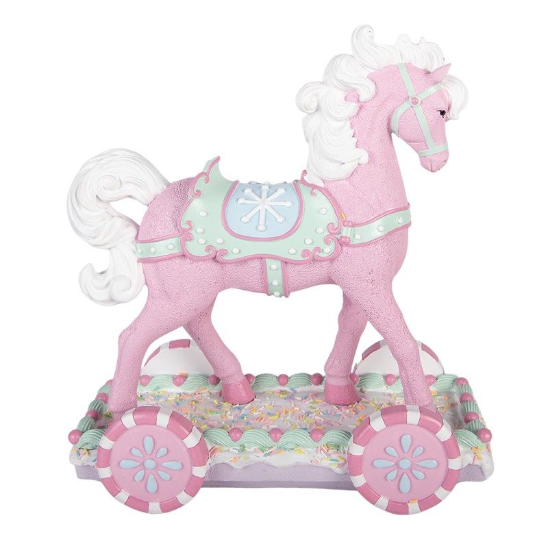 Clayre & Eef Decorative Figurine Horse 35x16x38 cm Pink Plastic