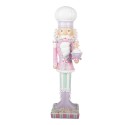 Clayre & Eef Décoration de Noël Image Casse-noisette 13x11x47 cm Rose Plastique
