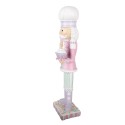 Clayre & Eef Décoration de Noël Image Casse-noisette 13x11x47 cm Rose Plastique