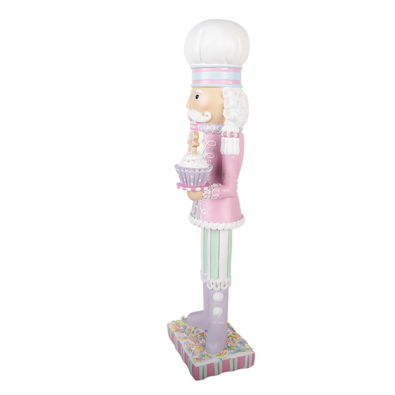 Clayre & Eef Décoration de Noël Image Casse-noisette 13x11x47 cm Rose Plastique