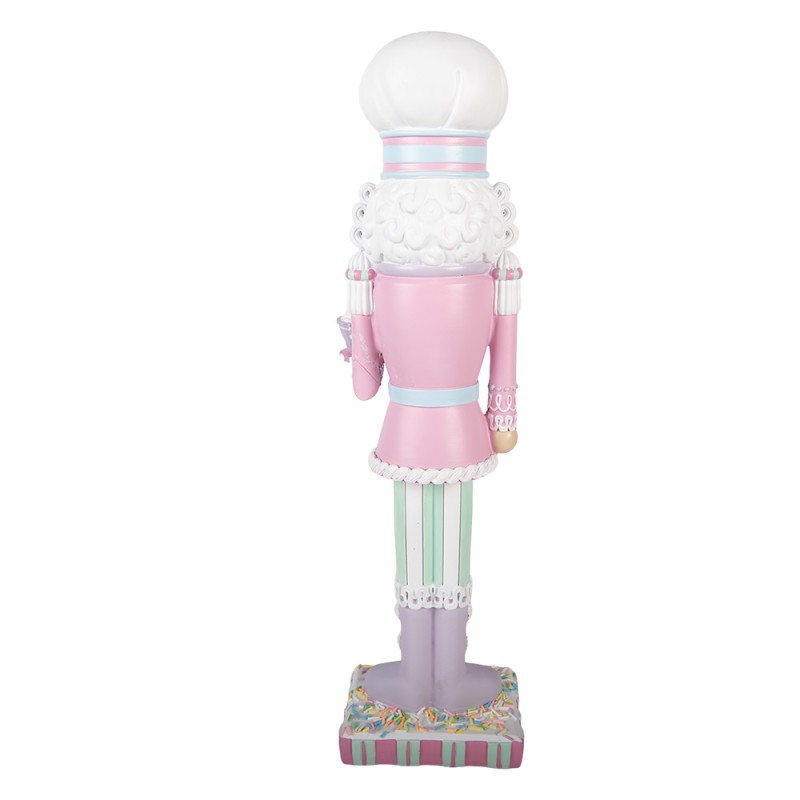 Clayre & Eef Décoration de Noël Image Casse-noisette 13x11x47 cm Rose Plastique