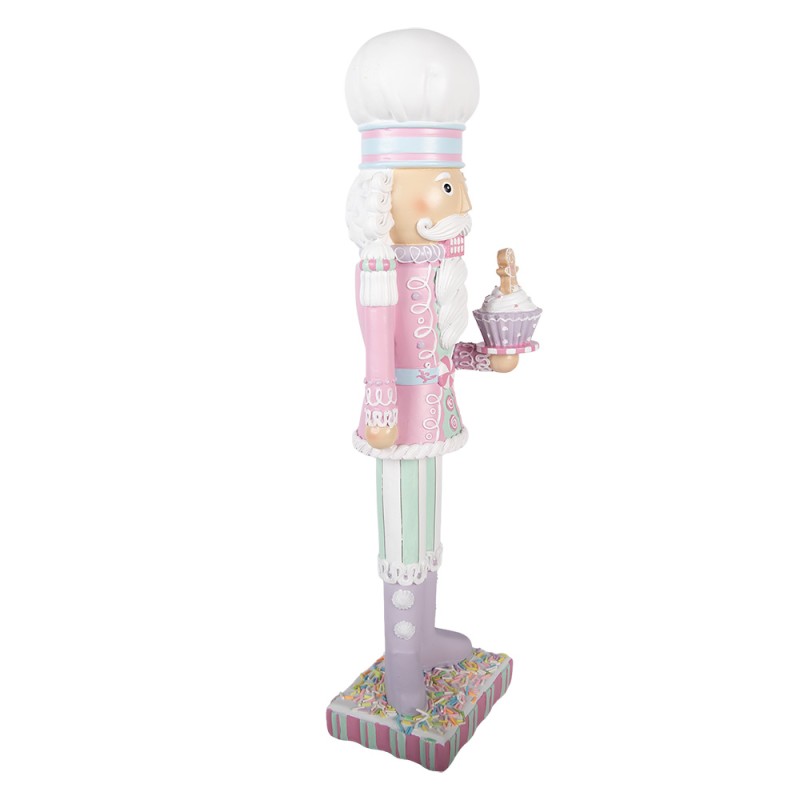 Clayre & Eef Décoration de Noël Image Casse-noisette 13x11x47 cm Rose Plastique