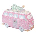 Clayre & Eef Image de décoration Bus 26x13x19 cm Rose Plastique