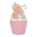Clayre & Eef Decorative Figurine Cupcake Ø 9x16 cm Pink Plastic