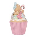 Clayre & Eef Decorative Figurine Cupcake Ø 9x16 cm Pink Plastic