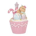 Clayre & Eef Decorative Figurine Cupcake 11x9x15 cm Pink Plastic