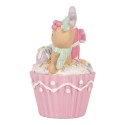 Clayre & Eef Decorative Figurine Cupcake 11x9x15 cm Pink Plastic