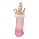 Clayre & Eef Statuetta decorativa di Natale Stivale 13x9x22 cm Rosa Plastica