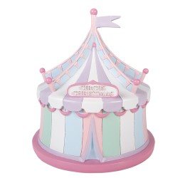 Clayre & Eef Statuetta decorativa di Natale Ø 21x20 cm Rosa Plastica